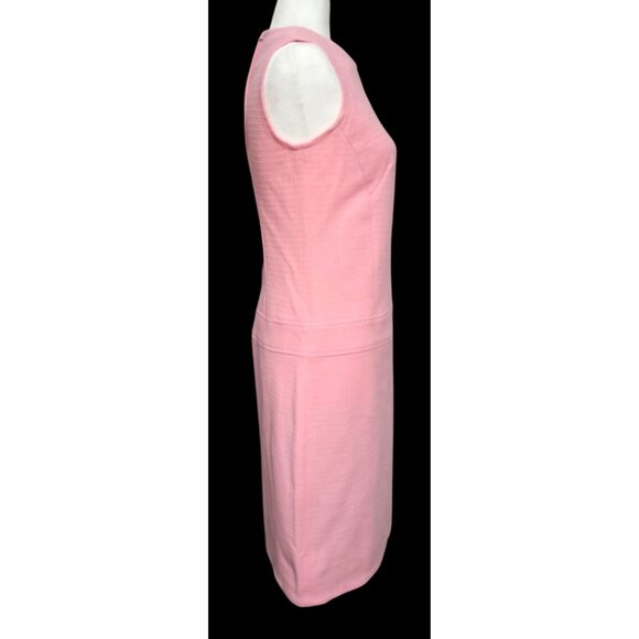 VIntage PInk Barbiecore Dress Sleeveless Mod Go Go Handmade Polyester 60s - Picture 8 of 9